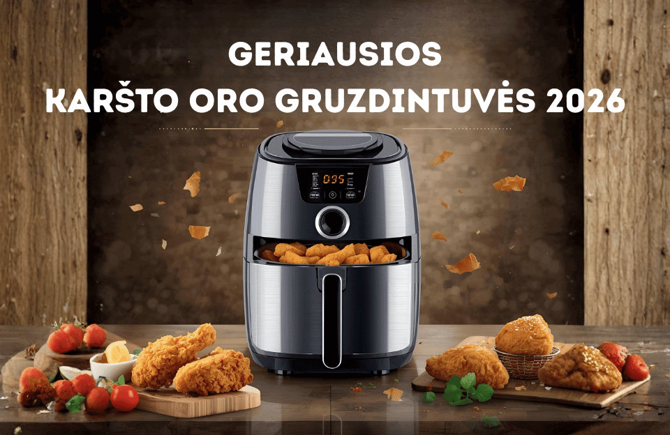 Geriausios karšto oro gruzdintuvės 2026